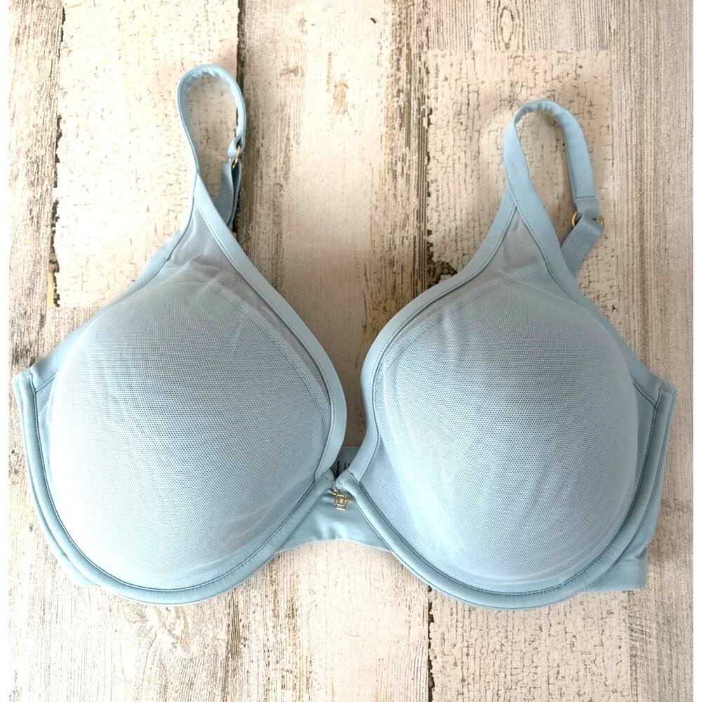 ThirdLove Womens 34F Blue Classic Uplift Plunge Bra Underwire NEW